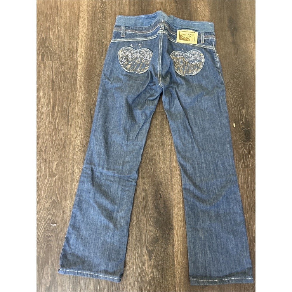 Apple Bottoms Jeans Women's 11/12 Flare Boot Rhinestone Pocket Stretch Y2K 90s